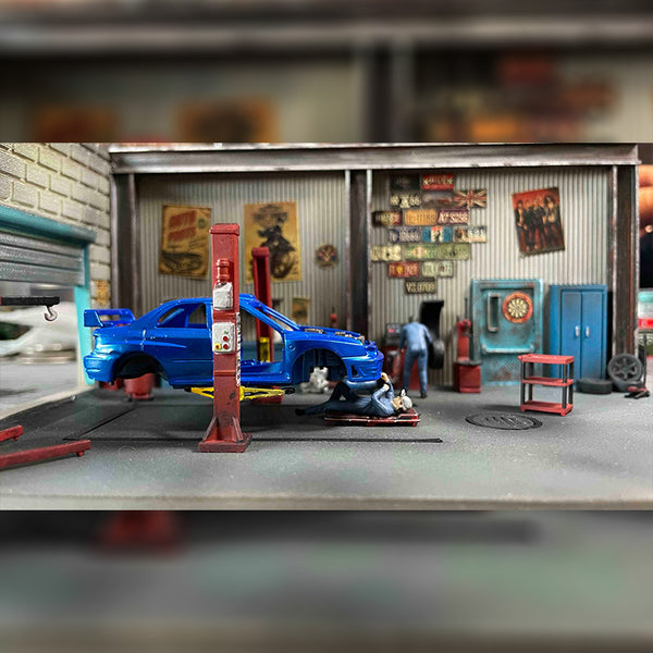 1:64 American-style garage miniature scene model